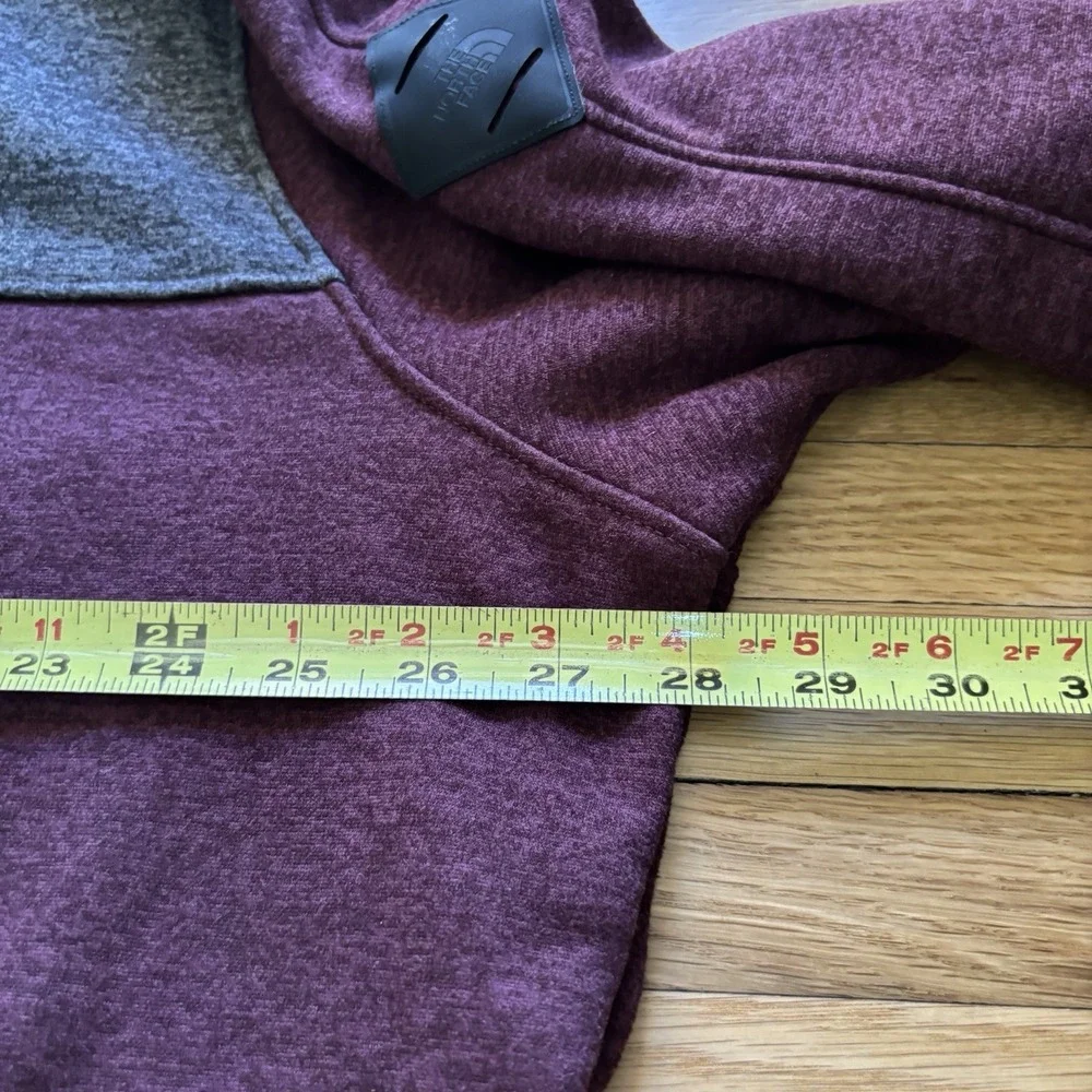 The North Face Hoodie Men's XXL Full Zip Outdoor Gorpcore Hiking Burgundy Gray‎